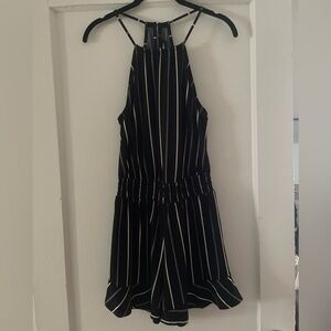 Express Sleeveless Black and White Romper